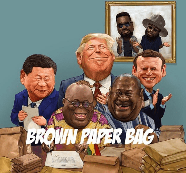 Sarkodie's artwork for Brown Paper Bag song