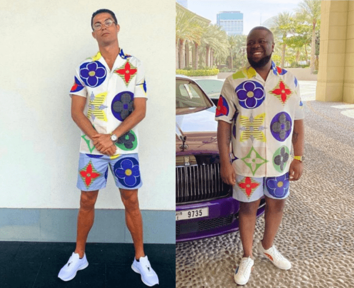 From left: Cristiano Ronaldo vrs Hushpuppi