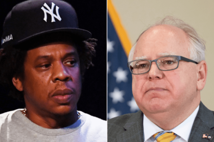 Jay-Z and Gov. Tim Walz