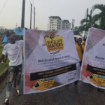 Some group of Nigerians took the streets of Lagos to protest the killing of George Floyd