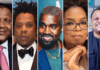 A collage of Dangote, Jay Z, Kanye, Oprah, Adenuga. Photo sources: PageSix/Nairametrics/HollywoodReporter Source: UGC