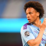 Leroy Sane of Manchester City looks on while showing the Black Lives Matter movement logo on his shirt sleeve during the Premier League match between Manchester City and Burnley FC at Etihad Stadium on June 22, 2020 in Manchester, England Image credit: Getty Images
