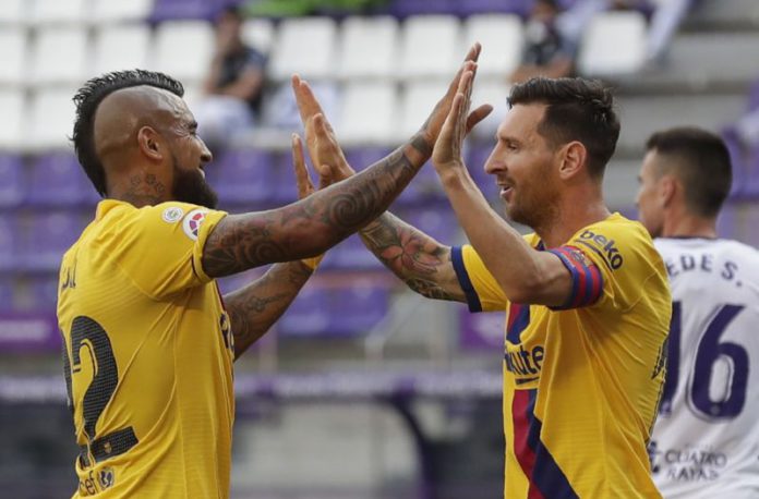 Lionel Messi made history with his assist to Arturo Vidal on Saturday. (AP Photo/Manu Fernandez)