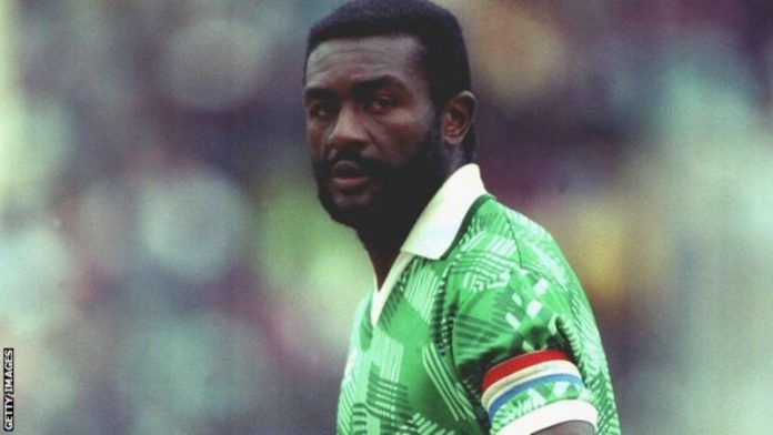 Stephen Tataw was captain of Cameroon as they reached the quarter-finals of the 1990 World Cup in Italy