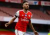 Pierre-Emerick Aubameyang celebrates scoring against Norwich. Image credit: Getty Images