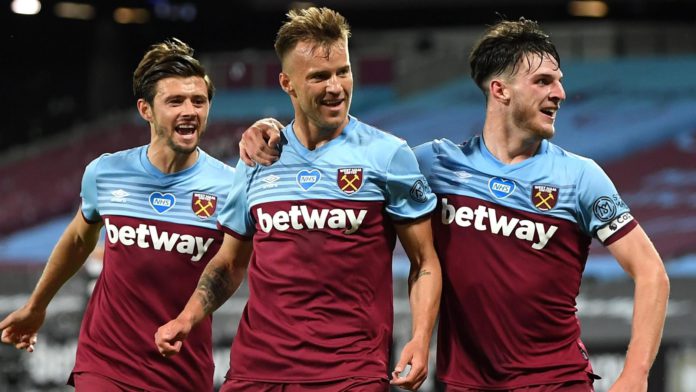 Andriy Yarmolenko celebrates scoring for West Ham against Chelsea Image credit: Getty Images