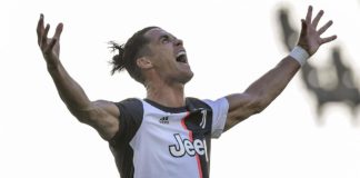 Cristiano Ronaldo of Juventus celebrates after scoring his team's third goal during the Serie A match between Juventus and Torino FC at Allianz Stadium on July 04, 2020 Image credit: Getty Images