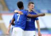 Jamie Vardy and Demarai Gray celebrate Image credit: Getty Images