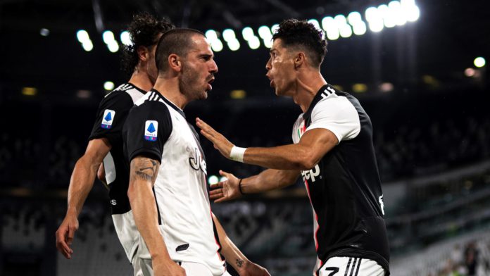Juventus-Lazio, Serie A 2019-2020: esultanza Cristiano Ronaldo dopo il gol dell'1-0 (Getty Images) Image credit: Getty Images