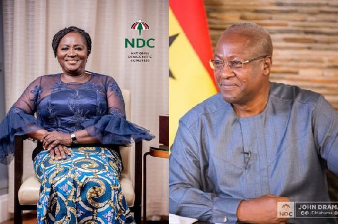 Prof Naana Opoku Agyemang and John Dramani Mahama