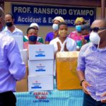 Professor Gyampo donates PPEs to Saltpond Hospital Professor Ransford Gyampo, Political Science lecturer at the University of Ghana