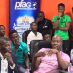PFAG donates Covid-19 relief package to Women football PFAG officials with Ghana Premier League players
