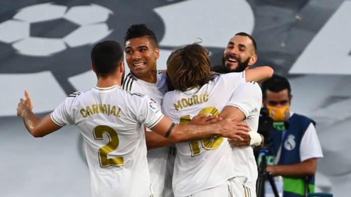 Real Madrid celebrate Image credit: Getty Images