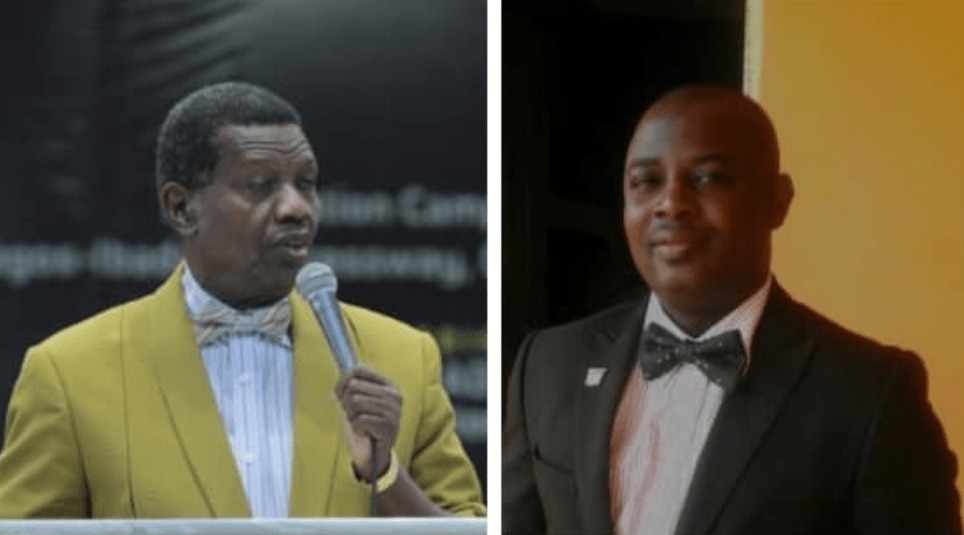 Pastor Enoch Adeboye and the sacked RCCG pastor, Gideon Bakare