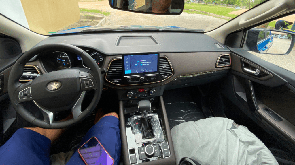 Interior of latest 4x4 pickup truck made by Kantanka Automobile in Ghana