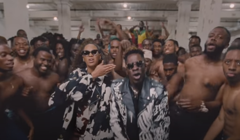 Beyonce and Shatta Wale don similar attires in the Already music video