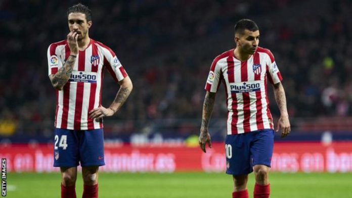 Atletico say both Sime Vrsaljko (left) and Angel Correa are asymptomatic