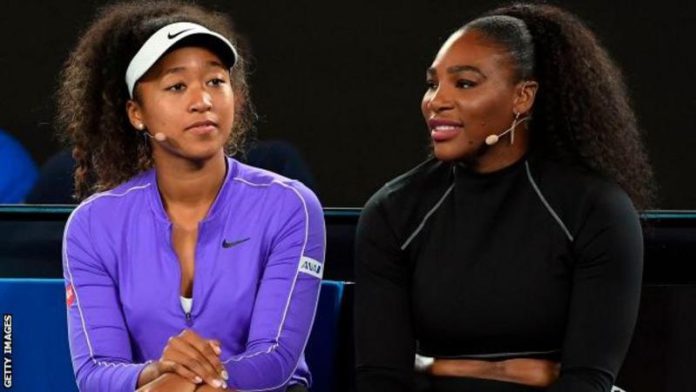 Naomi Osaka (left) and Serena Williams (right) each earned almost three times as much as the third sportswoman on the list, Ashleigh Barty