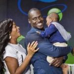 Chris Attoh, wife and son