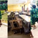 Students of Tweneboa Kodua SHS on rampage