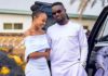 Akuapem Poloo in a photo with Sarkodie