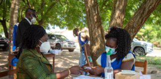 Professor Jane Naana Opoku-Agyemang registers as a voter