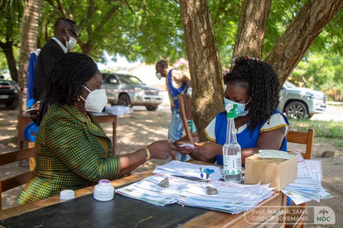 Professor Jane Naana Opoku-Agyemang registers as a voter