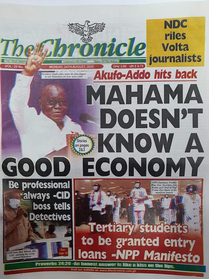 Newspaper Headlines: Monday, August 24, 2020 8 b92923a6 cc91 4e12 b9f2 da20005d40b7