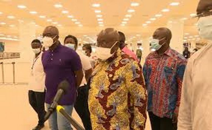 Akufo-Addo inspects work at Kotoka International Airport ahead of September 1 reopening