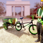 Ghanaian invents sweeping bike