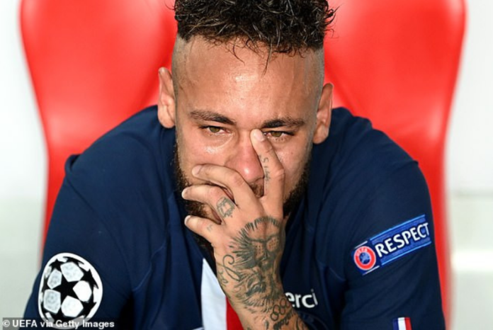 Neymar left in tears after losing UEFA champions league final [Photos]