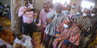 President Mahama visits his hometown, Bole