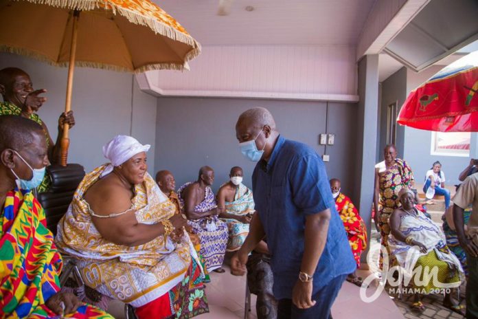 Paramount Queenmother of the Berekum Traditional Area, Nana Akosua Ameyaahene and Mahama