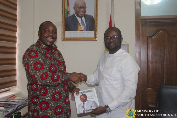 Sports Minister Isaac Asiamah with GFA boss Kurt Okraku