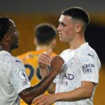 Man City hold off Wolves’ fightback to make winning start RAHEEM STERLING CELEBRATES WITH GOALSCORER PHIL FODEN IMAGE CREDIT: GETTY IMAGES