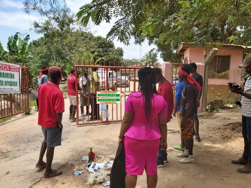 NDC Parliamentary Candidate for Cape Coast North, Dr Kwamena Mintah Nyarku and supporters