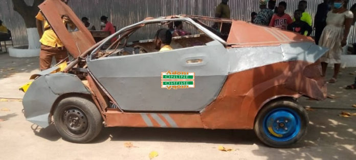 BECE candidate builds scrap metal car