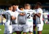 Andre Ayew celebrates with teammates