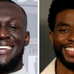 Stormzy said Boseman (right) would be "forever a superhero in our hearts"