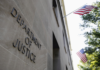 The exterior of the U.S. Department of Justice headquarters building in Washington. Photo by Jonathan Ernst