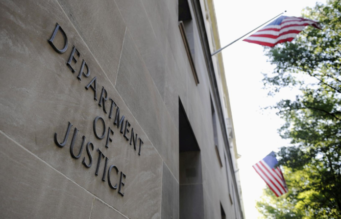 The exterior of the U.S. Department of Justice headquarters building in Washington. Photo by Jonathan Ernst