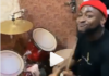 Davido showcases drumming skills in a church in Nigeria