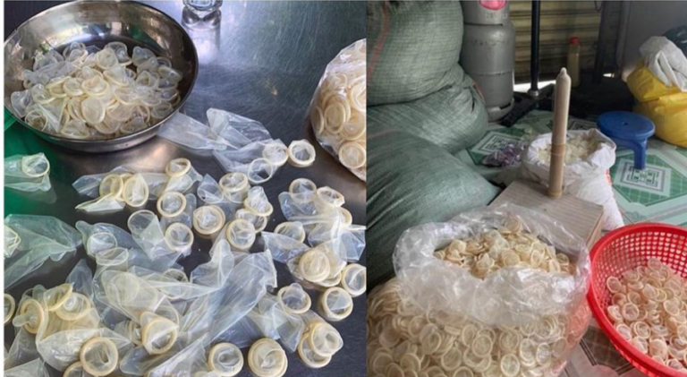 Police seize 324,000 used condoms being washed and resold in a raid [Photos]
