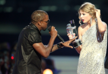 Kanye West and Taylor Swift at 2009 VMAs