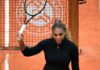 Serena Williams beat compatriot Kristie Ahn in the first round on Monday