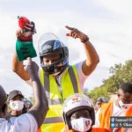 Okudzeto Ablakwa was joined by dozens of Okada riders to file his nomination