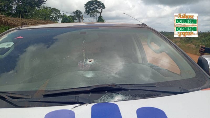 Sad photos of Mfantseman MP’s car from crime scene