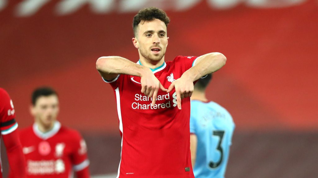 DIOGO JOTA OF LIVERPOOL CELEBRATES IMAGE CREDIT: GETTY IMAGES