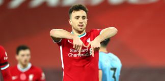 DIOGO JOTA OF LIVERPOOL CELEBRATES IMAGE CREDIT: GETTY IMAGES