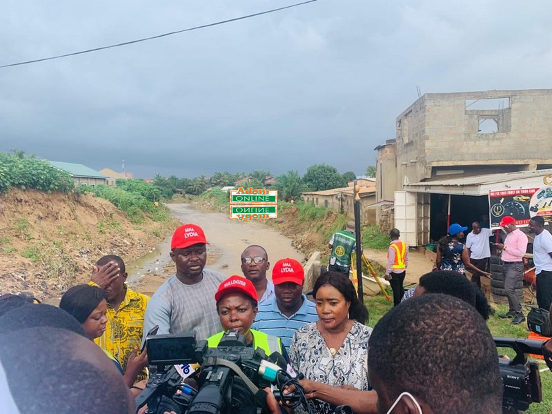 Lydia Alhassan starts construction of drainage system to end floods in her constituency